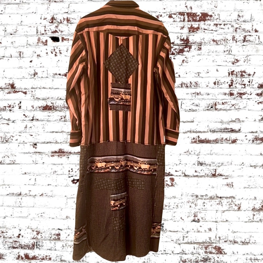 Upcycled patched vintage wrangler western outdoorsy woodsy shirt